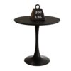 Mid Century Round Dining Table With Top & Pedestal Base For 2 - 4 People - Black - Image 12