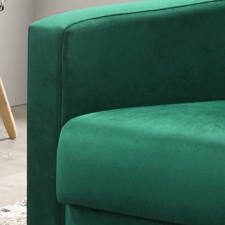 Hale - Velvet Accent Armchair With Tufting - Green - Image 4