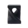 Mgo Twist Shape Side Table With Wood - Like Texture - Black - Image 8