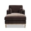 Knox - Modern Farmhouse Chaise Lounge Chair - Deep Brown - Image 4