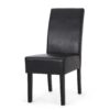 Contemporary Dining Chair (Set of 2) With Rubberwood Legs - Black - Image 7