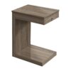 Accent Table, C - Shaped Contemporary & Modern - Taupe - Image 7
