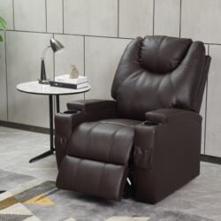 Recliner Chair Modern Recliner Sofa Recliners With Cup Holders, Remote Control - Brown