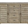 Ludin - Louvred Door Buffet - Taupe - Image 2