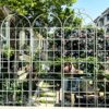 2 Pack Metal Garden Trellis Rustproof For Climbing Plant Outdoor Flower Support - Cream White - Image 16