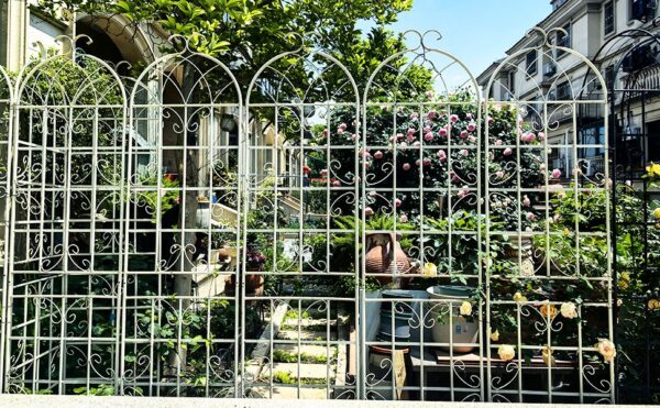 2 Pack Metal Garden Trellis Rustproof For Climbing Plant Outdoor Flower Support - Cream White