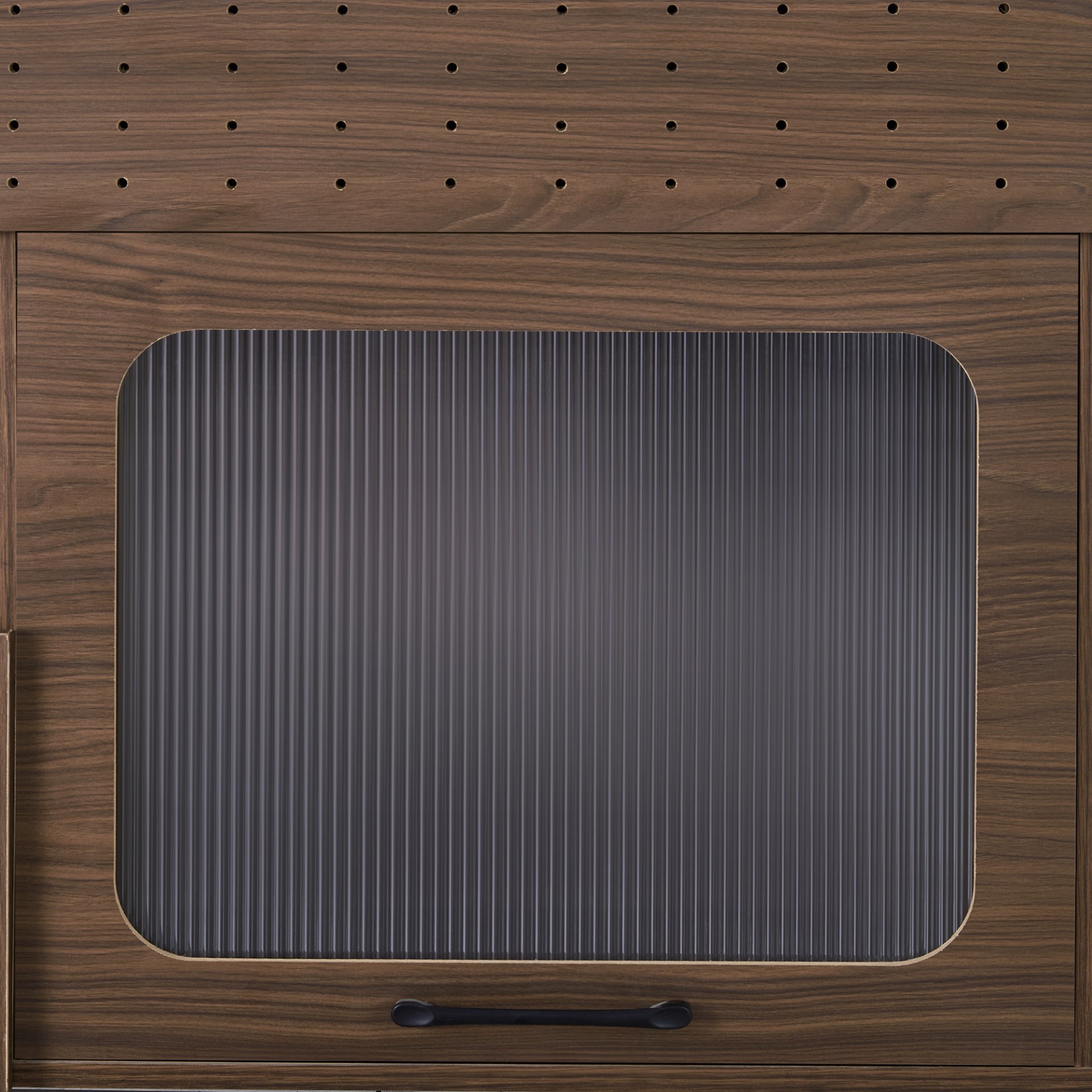 Furniture Style Multi Use Cat Litter Box House With Storage - Walnut - Image 5