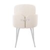 Dahlia - Contemporary Dining Chair (Set of 2) - Cream / Chrome - Image 5