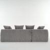 Compression Sofa: Combining Chaise Longue With 3 Seater, Corduroy Fabric, Full Sponge Compression Sofa, Combined Sofa With 4 Pillows For Living / Home Furniture / Apartment - Light Gray - Image 25