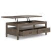 Lev - Lift Top Coffee Table - Smoky Brown - Image 4