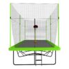 10Ft By 17Ft Rectangule Trampoline With Powder-Coated Galvanized Steel Tubes With Basketball Hoop System Advanced Ladder - Green - Image 7