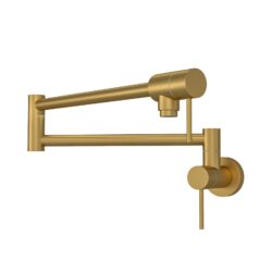 Design Pot Filler Faucet Wall Mount Kitchen Sink Faucet, Stretchable With 2 Handles - Gold