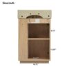 Bathroom Vanity With Sink, 21.6" Freestanding Wood Grain Cabinet With Storage Ideal For Small Bathrooms - Wood - Image 10