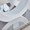 Contemporary Style Glass Top Coffee Table With White Base Suitable For Living Rooms And Lounge Areas - White - Image 10