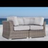Elegant Wide Outdoor Wicker Loveseat With Plush Cushions Perfect For Cozy Gatherings - Gray / Gray Mix - Image 4