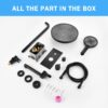 Shower System Set With Control Valve And 10" Overhead Shower - Matte Black - Image 9