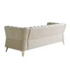 Modern Tufted Velvet Sofa For Living Room - Beige - Image 6