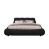 King Size Luxury Upholstered Platform Bed With Oversized Padded Backrest And Solid Wood Frame, Suitable For Multiple Heights Of Mattresses - Black - Image 11