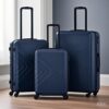 3 Piece Luggage Sets Lightweight Suitcase With Two Hooks, Spinner Wheels, Tsa Lock, (20/24/28) Navy - Image 2