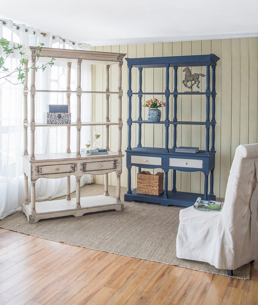 Adela - French Country Bookcase Display Storage Shelf Etageres - Antique White - Image 9