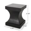 Modern Athena Side Table With Pedestal Design - Black - Image 3
