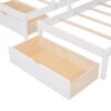 Full Over Twin & Twin Classic Triple Bunk Bed With Drawers And Guardrails - White - Image 5