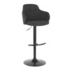 Boyne - Industrial Adjustable Barstool With Swivel (Set of 2) - Black / Dark Gray - Image 2
