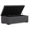 Gabbie - Rectangular Storage Ottoman - Gray - Image 3