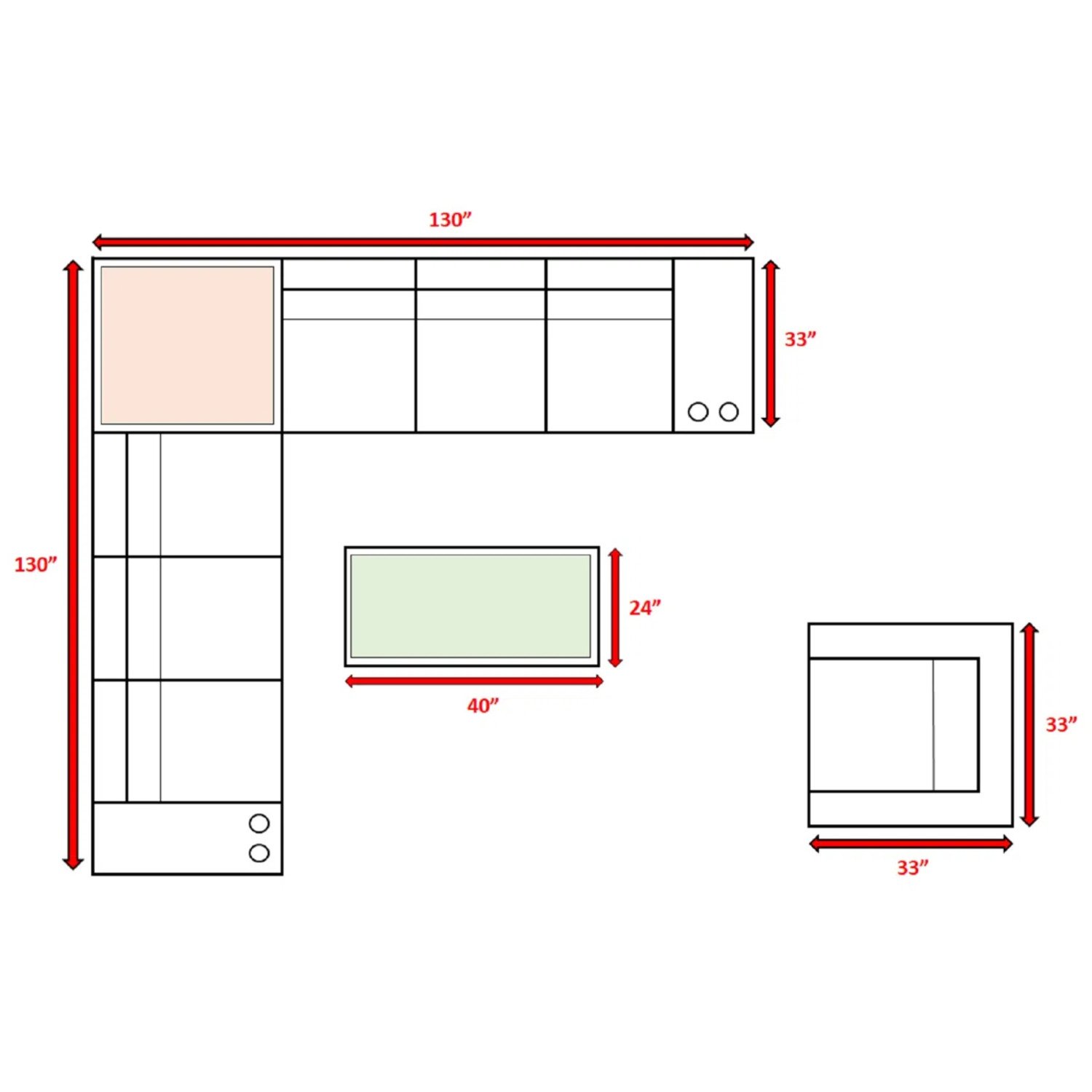 Outdoor 11 Piece Sectional Seating Set With Cushions - Espresso - Image 3