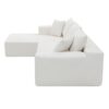 Modular Sectional Living Room Sofa Set, Modern Minimalist Style Couch, Upholstered Sleeper Sofa Salon, 2 Piece Free Combination, L-Shape - Cream - Image 4