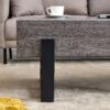 Rustic Wood Grain Coffee Table With Black Metal Legs Elegant Natural Wood Tones - Gray - Image 14