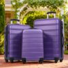 3 Piece Luggage Set Hardside Spinner Suitcase With Tsa Lock 20" 24" 28" Available - Purple - Image 10