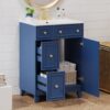 Bathroom Vanity Cabinet With Sink - Blue - Image 5