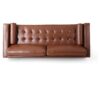 Comfy 3 Seat Sofa With Wooden Legs, For Living Room And Study - Light Brown - Image 11
