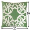 Dora - Vintage Vine Pillow Cover With Matching Back - Green - Image 4