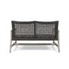 Hampton - Outdoor Wood And Wicker Loveseat - Gray - Image 6