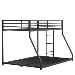 Adam - Twin Over Full Metal Bunk Bed - Black
