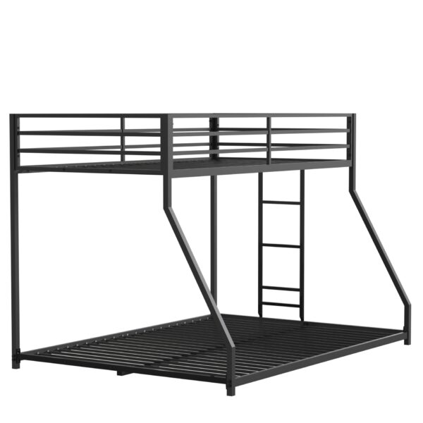 Adam - Twin Over Full Metal Bunk Bed - Black Metal