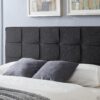 Marakesh - Contemporary Fabric Upholstered King / California King Headboard - Black - Image 4
