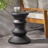 Side Table Modern Concrete Accent Piece - Black - Image 2