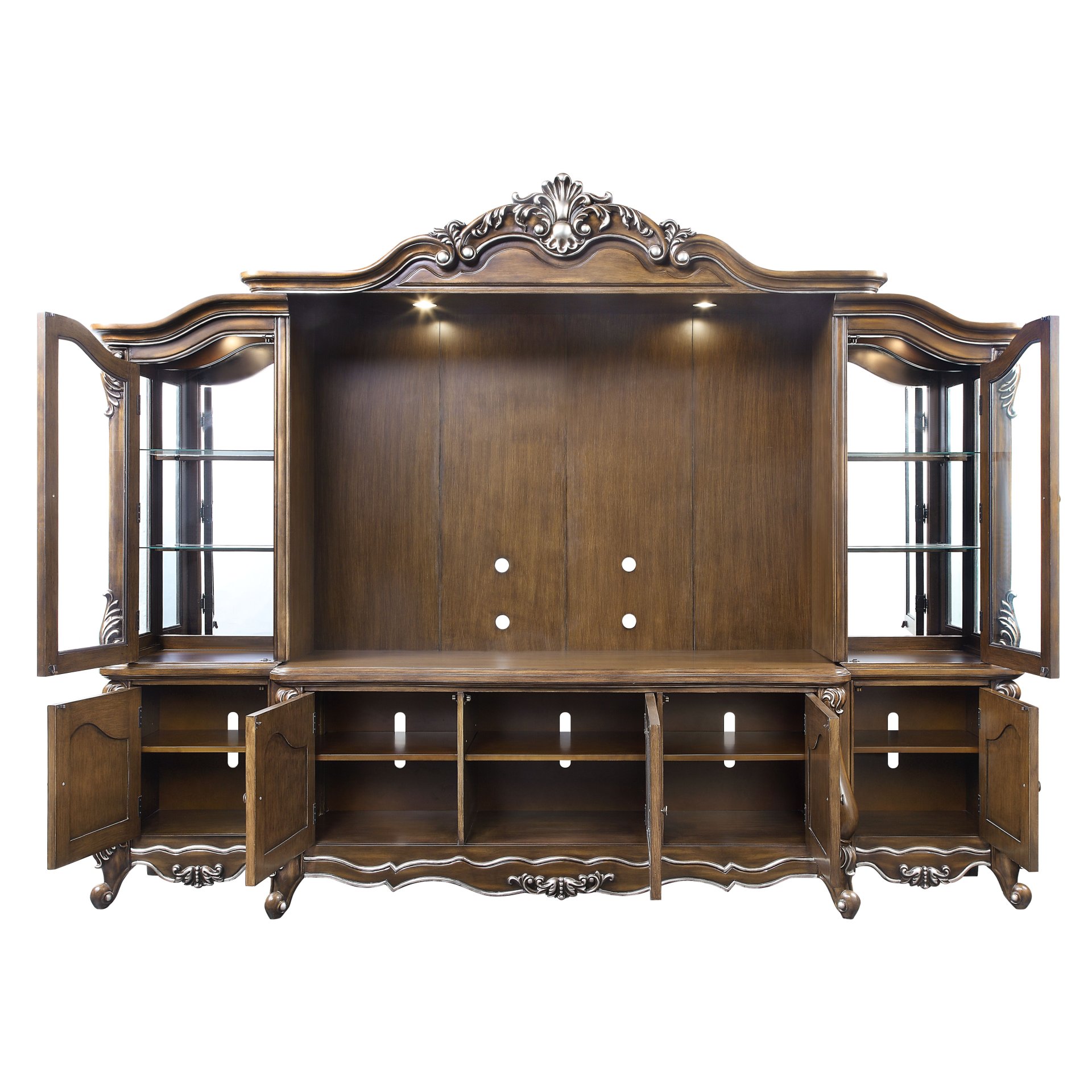 Latisha - Entertainment Center - Antique Oak - Image 5
