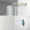 Dual Shower Head System With Square Rain Shower And Rough In Valve - Brushed Nickel - Image 6