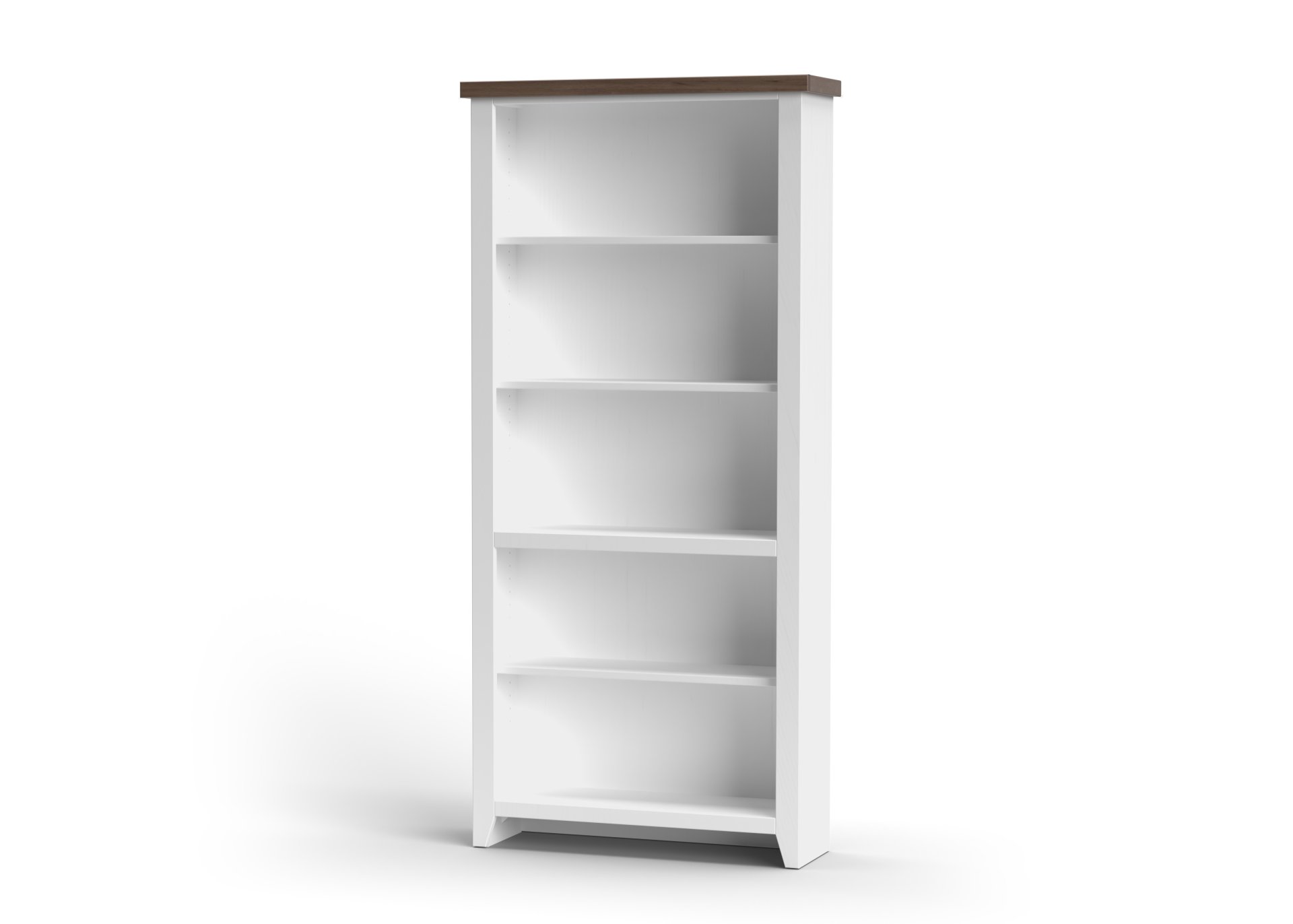 Hampton - High 5 Shelf Bookcase - Jasmine Whitewash / Barnwood - Image 5