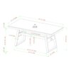 Modern Industrial Large Dining Table - Dark Walnut - Image 3