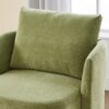360° Swivel Chair, Accent Barrel Armchair, Upholstered With Curved Design - Green - Image 21