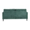 Mid Century Modern Chenille Fabric Loveseat Sofa, 2 Seat Upholstered Couch With Wood Feet - Emerald - Image 14