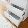 Bliss - Glossy 4 Drawer Jumbo Chest With Extra Storage - White - Image 6