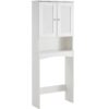 Home Bathroom Shelf Over-The-Toilet, Bathroom Spacesaver, Bathroom Storage Cabinet Organizer - White - Image 2