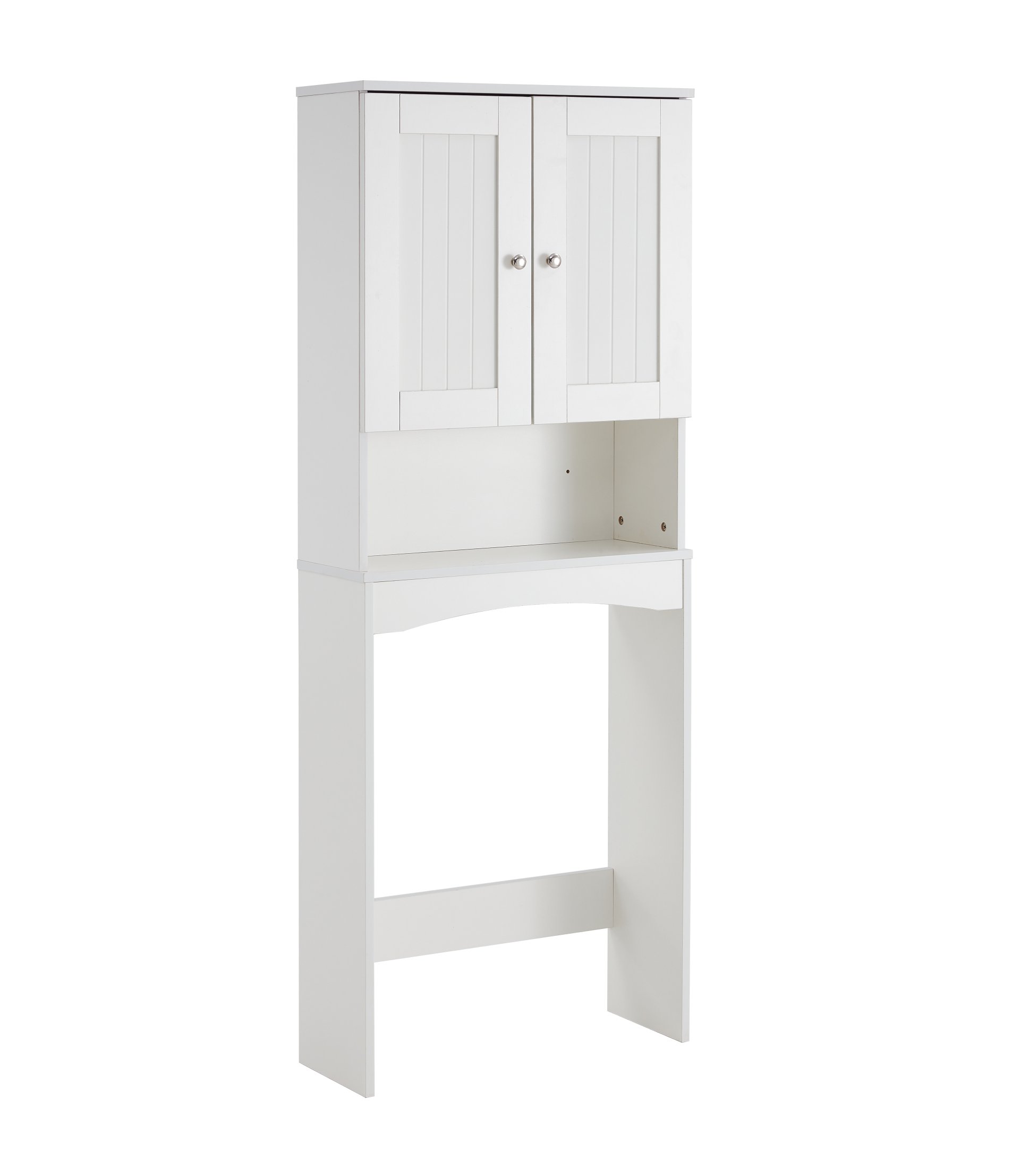Home Bathroom Shelf Over-The-Toilet, Bathroom Spacesaver, Bathroom Storage Cabinet Organizer - White - Image 2