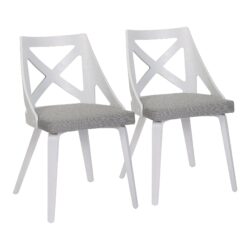 Charlotte - Farmhouse Chair (Set of 2) - White / Light Gray